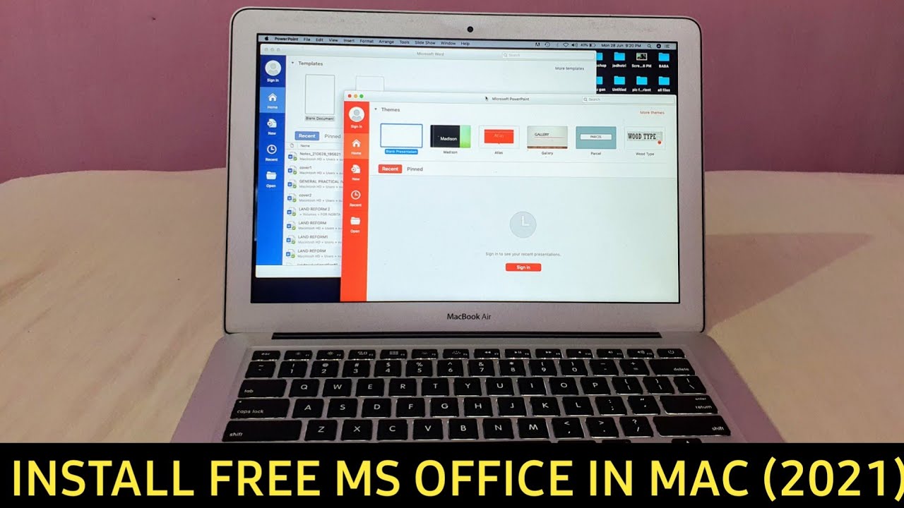 microsoft office for mac air free